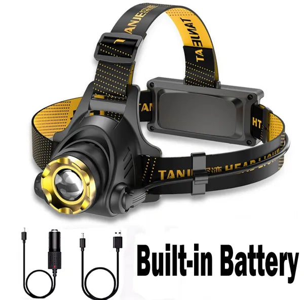 Super Bright LED Headlamp USB Rechargeable Headlight Head Torch Lamp Flashlight by China Dropship