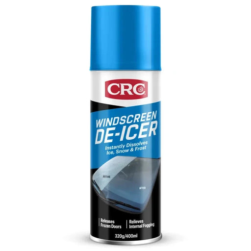 CRC Windscreen Deicer Spray 400ml Instant Ice Frost Fog Removal For Winter Driving Clear View by CRC