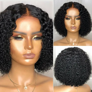 Curly Wavy Short Wigs Dark Black Ladies Synthetic Costume Hair by dealonline.co.nz