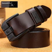 BekeleBOLO Genuine Cowhide Leather Belt — Split-Bar Alloy Buckle | Men's by Mead's Supply & Equipment Outfitters limited