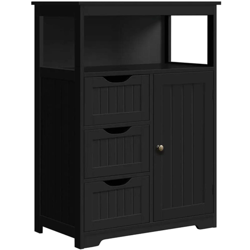 90cm Height Bathroom Floor Cabinet MDF Wooden Storage Organizer by Yaheetech