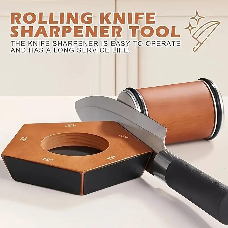 Rolling Knife Sharpener Kit 5 Magnetic Angles 12 Degrees, 15 Degrees, 17 Degrees, 19 Degrees, 22 Degrees. Professional Rolling Knife Sharpening Tool Perfect For Kitchen, Chef, Pocket & Serrated Knives by China Dropship