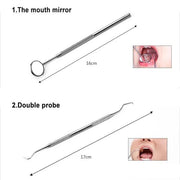 6PCS Dental Hygiene Tools Teeth Cleaning Kits Mirror Scraper Pick Scaler Tweezer by salelink.co.nz