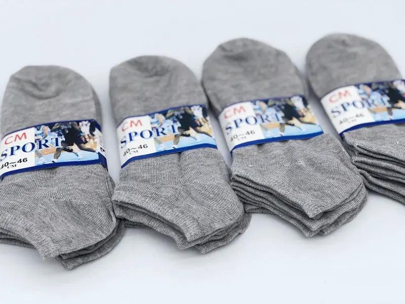 (60 Pairs) Thin Ankle Socks - GREY - M7-11/ W8-12 by dealonline.co.nz