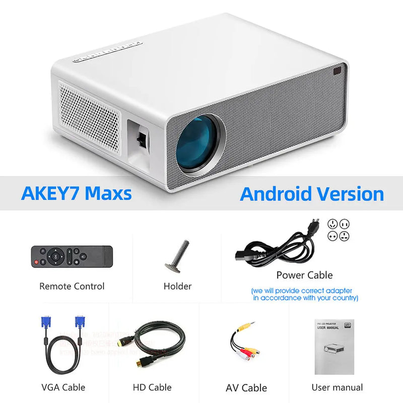 Action Outdoors Limited AKEY7 1080P LED Projector 7500 Lumens 4K Support AKEY7 1080P LED Projector 7500 Lumens 4K Support