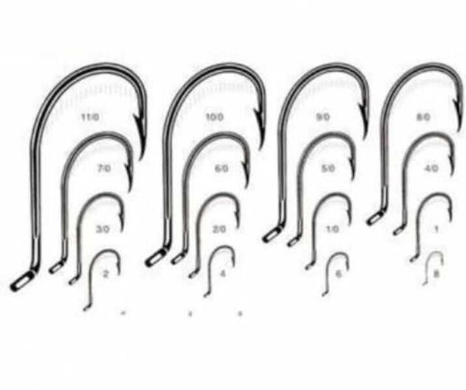Beak Hooks 1/0 2/0 3/0 4/0 5/0 6/0 7/0 8/0 9/0 10/0- 100 pcs sizes displayed for saltwater fishing.