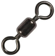 BLACK CRANE SWIVEL 1/0 X 100PCS, durable fishing tackle swivel for secure line connections.