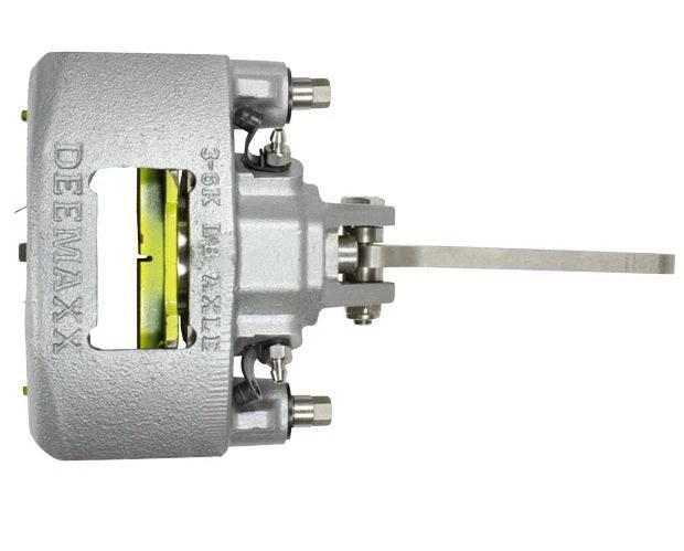 Deemaxx mech/hyd caliper maxx disc brake caliper for 3-6k axles, featuring a maxx coating.