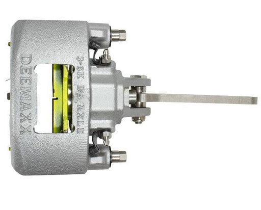 Deemaxx mech/hyd caliper maxx disc brake caliper for 3-6k axles, featuring a maxx coating.