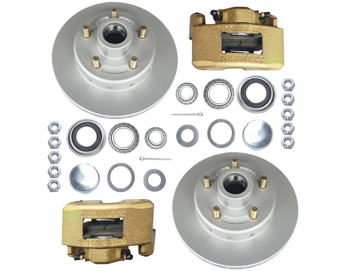 DMX D/B hub kit + gold calps 1500KG 5X41/2 - Action Outdoors Kiwi