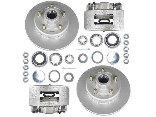 DMX D/B Hut kit + S/S calps 1500KG 5X41/2 parts including hubs, calipers, and hardware.