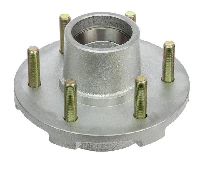 DeeMaxx 6 ON 5.5" hub galv with bag, galvanized hub with bearing race and wheel studs.