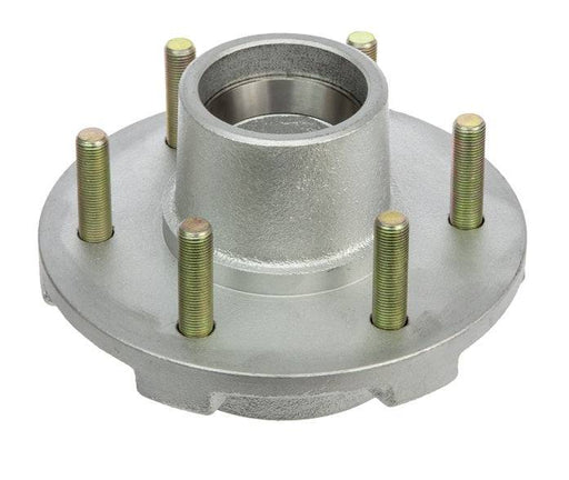 DeeMaxx 6 ON 5.5" hub galv with bag, galvanized hub with bearing race and wheel studs.