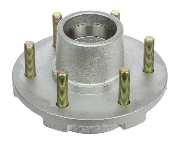 DeeMaxx 6 ON 5.5" hub galv with bag, galvanized hub with bearing race and wheel studs.