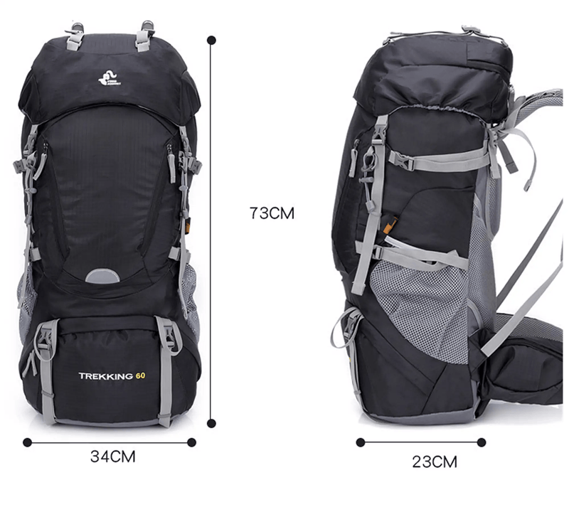 60L Camping Backpack – Ideal for Hiking, Climbing and Mountaineering ZYQS7146 by ECOTREK