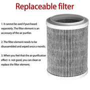 Desktop Negative Ion Air Purifier – Portable HEPA Air Cleaner & Odor Remover by Habicare