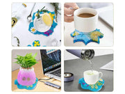 Coaster Moulds - Flowers (4pcs pack) by Resin Art NZ