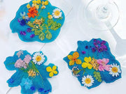 Coaster Moulds - Flowers (4pcs pack) by Resin Art NZ
