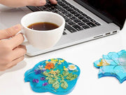 Coaster Moulds - Flowers (4pcs pack) by Resin Art NZ