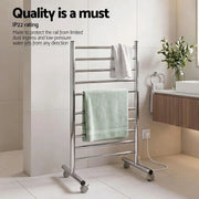 SportZone.co.nz Home & Garden > Bathroom Accessories > Towel Racks & Holders Devanti 10-Bar Freestanding Heated Towel Rail 3-5 Mins Fast Heating Electric Towel Warmer for Bathroom Winter Drying Stainless Steel Plug In 100W Devanti 10-Bar Freestanding Heated Towel Rail 3-5 Mins Fast Heating Electric Towel Warmer for Bathroom Winter Drying Stainless Steel Plug In 100W