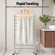 SportZone.co.nz Home & Garden > Bathroom Accessories > Towel Racks & Holders Devanti 10-Bar Freestanding Heated Towel Rail 3-5 Mins Fast Heating Electric Towel Warmer for Bathroom Winter Drying Stainless Steel Plug In 100W Devanti 10-Bar Freestanding Heated Towel Rail 3-5 Mins Fast Heating Electric Towel Warmer for Bathroom Winter Drying Stainless Steel Plug In 100W