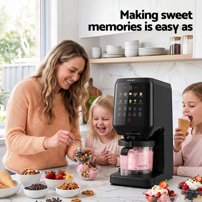SportZone.co.nz Appliances > Kitchen Appliances > Ice Makers Devanti 10-in-1 Ice Cream Maker Slushie Machine Homemade Gelato Sorbet Smart Portion Control Custom Mix-Ins Devanti 10-in-1 Ice Cream Maker Slushie Machine Homemade Gelato Sorbet Smart Portion Control Custom Mix-Ins