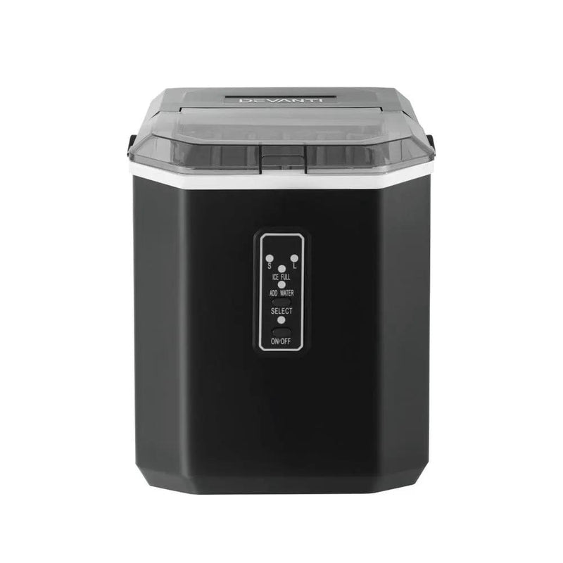 Devanti 12kg Ice Maker Machine 1.3L w/Scoop Holder Black by SportZone.co.nz