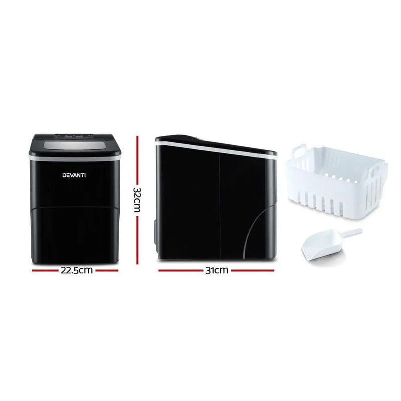 SportZone.co.nz Appliances > Kitchen Appliances > Ice Makers Devanti 12kg Ice Maker Machine Black Devanti 12kg Ice Maker Machine Black