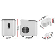 Devanti 12kg Ice Maker Machine Portable Ice Cube Tray Bar Countertop 2L Black by SportZone.co.nz