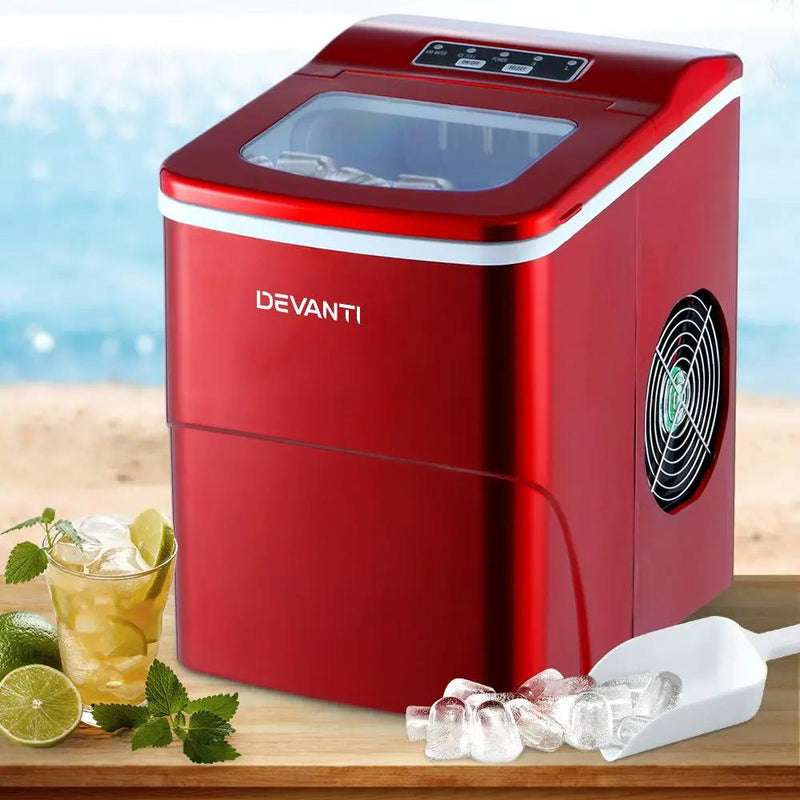 SportZone.co.nz Appliances > Kitchen Appliances > Ice Makers Devanti 12kg Ice Maker Machine Red Devanti 12kg Ice Maker Machine Red