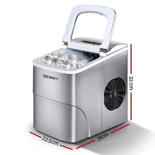 SportZone.co.nz Appliances > Kitchen Appliances > Ice Makers Devanti 12kg Ice Maker Machine Silver Devanti 12kg Ice Maker Machine Silver
