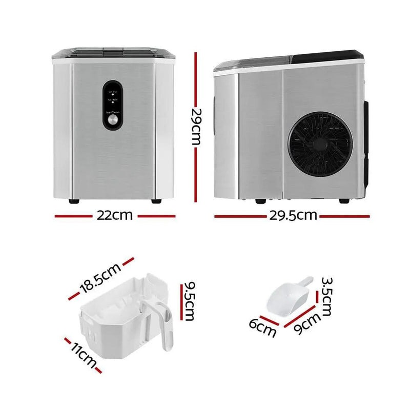 SportZone.co.nz Appliances > Kitchen Appliances Devanti 12kg Ice Maker Machine w/Scoop Holder Silver Devanti 12kg Ice Maker Machine w/Scoop Holder Silver