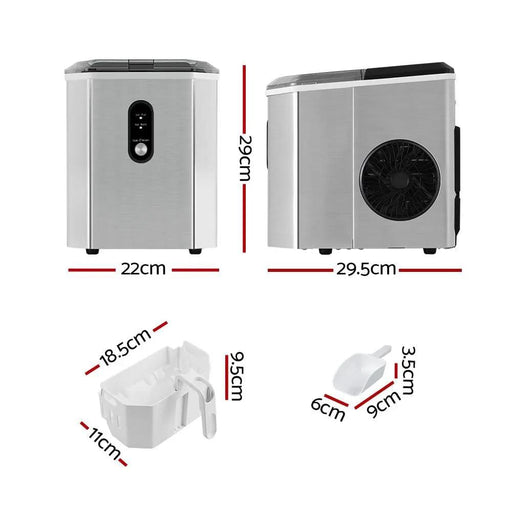 SportZone.co.nz Appliances > Kitchen Appliances Devanti 12kg Ice Maker Machine w/Scoop Holder Silver Devanti 12kg Ice Maker Machine w/Scoop Holder Silver