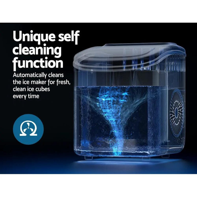 SportZone.co.nz Appliances > Kitchen Appliances > Ice Makers Devanti 12kg Ice Maker Machine w/Self Cleaning Black Devanti 12kg Ice Maker Machine w/Self Cleaning Black