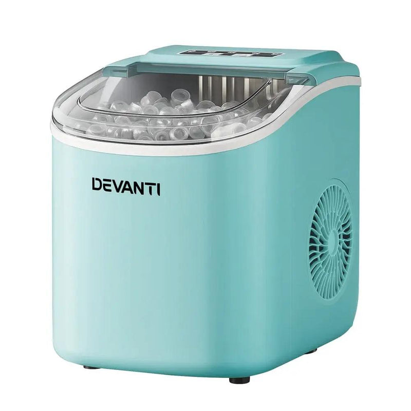 SportZone.co.nz Appliances > Kitchen Appliances > Ice Makers Devanti 12kg Ice Maker Machine w/Self Cleaning Green Devanti 12kg Ice Maker Machine w/Self Cleaning Green