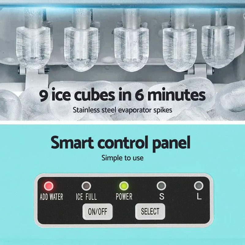SportZone.co.nz Appliances > Kitchen Appliances > Ice Makers Devanti 12kg Ice Maker Machine w/Self Cleaning Green Devanti 12kg Ice Maker Machine w/Self Cleaning Green
