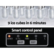 Devanti 12kg Ice Maker Machine w/Self Cleaning Silver by SportZone.co.nz
