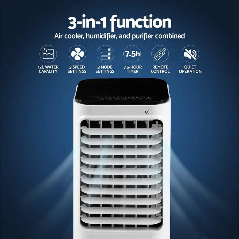 SportZone.co.nz Appliances > Air Conditioners > Evaporative Coolers Devanti 12L Evaporative Air Cooler Conditioner Devanti 12L Evaporative Air Cooler Conditioner