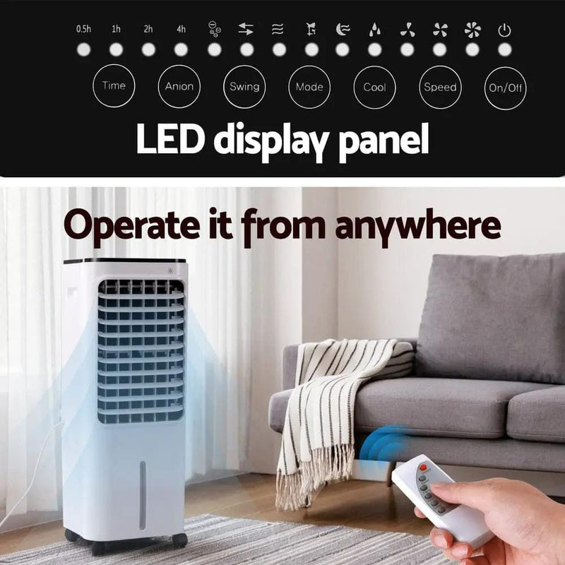 SportZone.co.nz Appliances > Air Conditioners > Evaporative Coolers Devanti 12L Evaporative Air Cooler Conditioner Devanti 12L Evaporative Air Cooler Conditioner