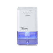Devanti 1400ML Portable Dehumidifier Quiet Sleep Mode Timer Auto Off Bedroom White by SportZone.co.nz
