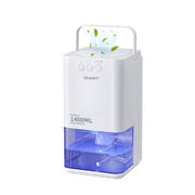 Devanti 1400ML Portable Dehumidifier Quiet Sleep Mode Timer Auto Off Bedroom White by SportZone.co.nz