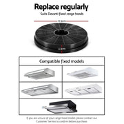 SportZone.co.nz Appliances > Kitchen Appliances > Cooking Ranges Devanti 17cm Range Hood Carbon Charcoal Filters Replacement X2 Devanti 17cm Range Hood Carbon Charcoal Filters Replacement X2