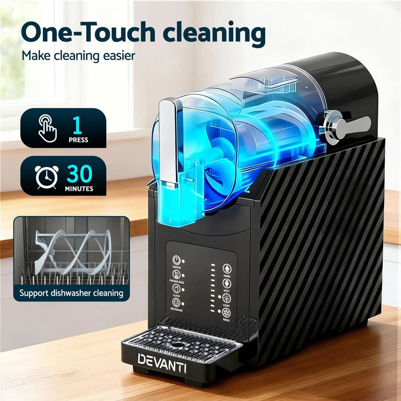 SportZone.co.nz Appliances > Kitchen Appliances > Ice Makers Devanti 1.8L Slushie Machine Maker Frozen Smoothies Milkshakes Black Devanti 1.8L Slushie Machine Maker Frozen Smoothies Milkshakes Black