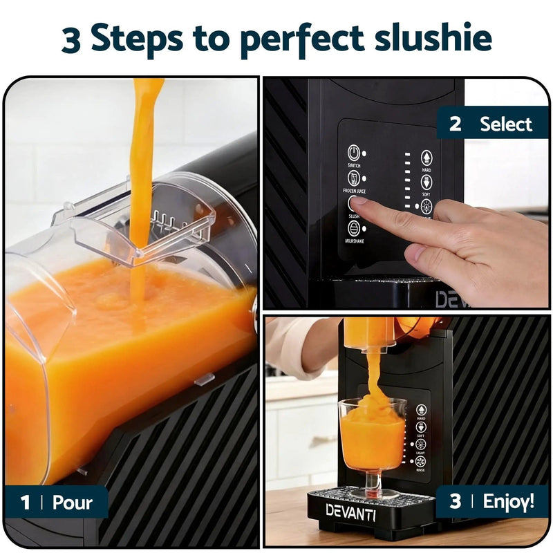 SportZone.co.nz Appliances > Kitchen Appliances > Ice Makers Devanti 1.8L Slushie Machine Maker Frozen Smoothies Milkshakes Black Devanti 1.8L Slushie Machine Maker Frozen Smoothies Milkshakes Black