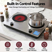SportZone.co.nz Appliances > Kitchen Appliances > Cooktops & Stoves Devanti 2 Hobs Ceramic Cooktop Electric Hot Plate Infrared Knob Control 2400W Devanti 2 Hobs Ceramic Cooktop Electric Hot Plate Infrared Knob Control 2400W