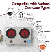 SportZone.co.nz Appliances > Kitchen Appliances > Cooktops & Stoves Devanti 2 Hobs Ceramic Cooktop Electric Hot Plate Infrared Knob Control 2400W Devanti 2 Hobs Ceramic Cooktop Electric Hot Plate Infrared Knob Control 2400W