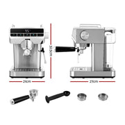 Devanti 20 Bar Coffee Machine Espresso Cafe Maker by SportZone.co.nz