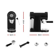 SportZone.co.nz Appliances > Kitchen Appliances Devanti 20 Bar Coffee Machine Espresso Cafe Maker Black Devanti 20 Bar Coffee Machine Espresso Cafe Maker Black