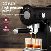 SportZone.co.nz Appliances > Kitchen Appliances Devanti 20 Bar Coffee Machine Espresso Cafe Maker Black Devanti 20 Bar Coffee Machine Espresso Cafe Maker Black