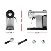 SportZone.co.nz Appliances > Kitchen Appliances Devanti 20-Bar Espresso Cafe Maker- Crafted for Barista-Quality Coffee Devanti 20-Bar Espresso Cafe Maker- Crafted for Barista-Quality Coffee